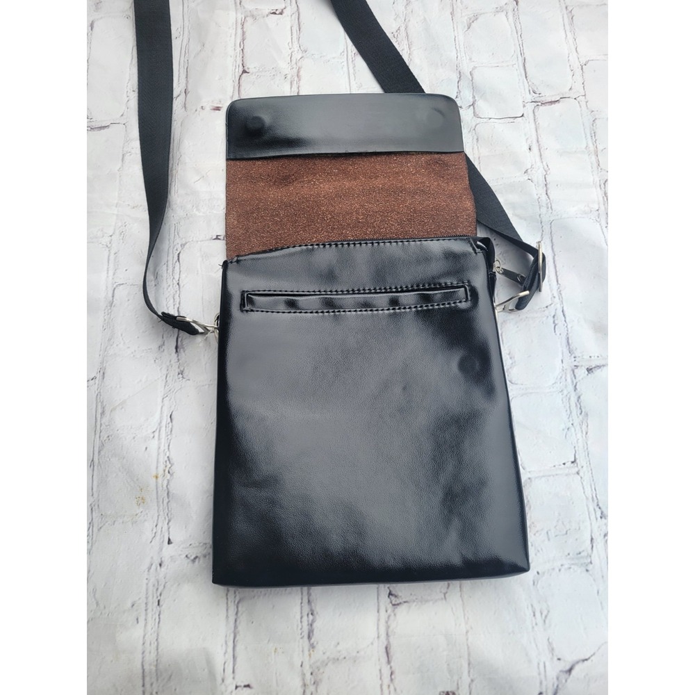 POLO VIDENG color‎ Black Messenger Bag Zip Magnetic Shoulder Strap Nylon Solid